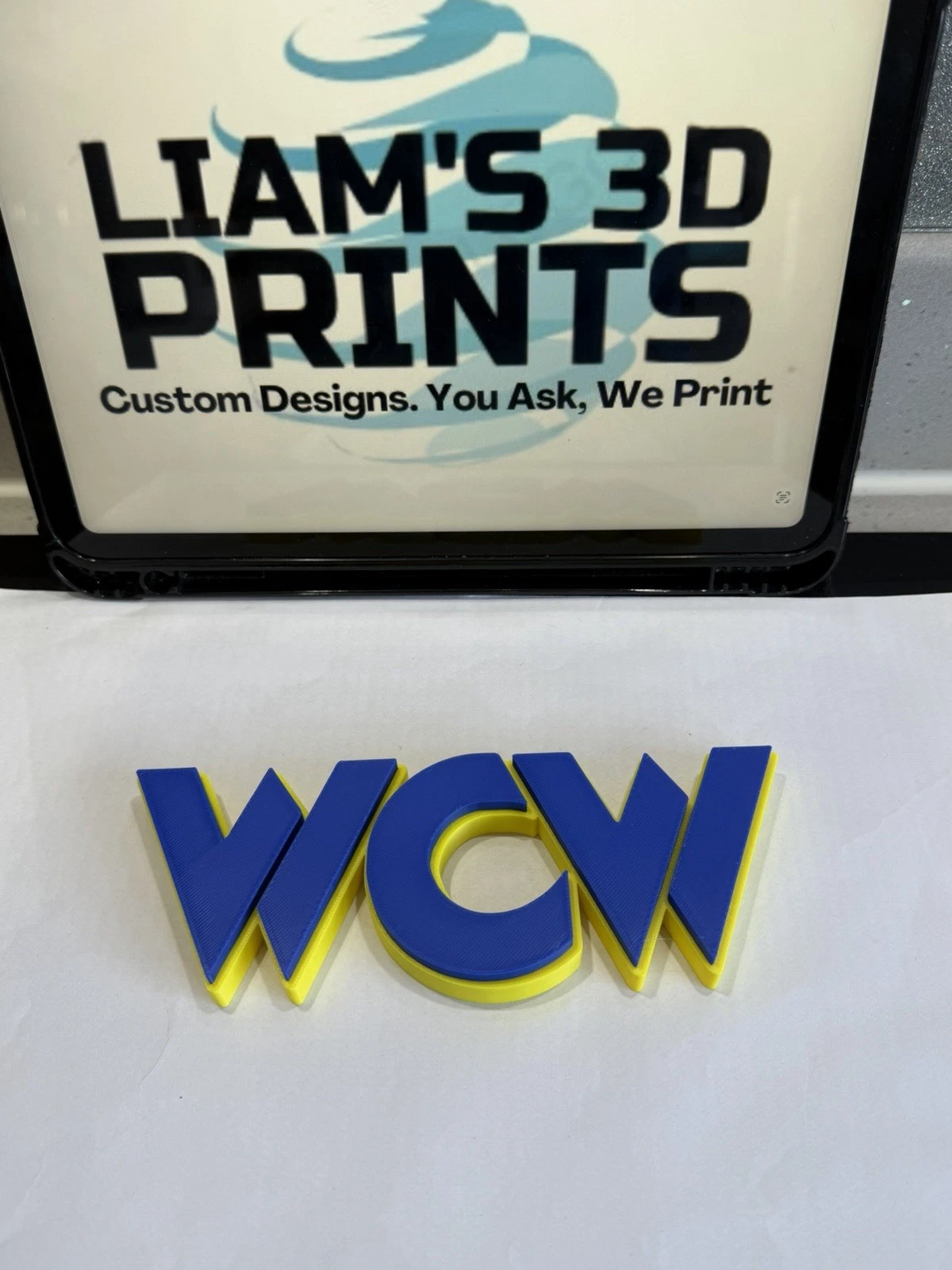 Decorative WCW Wrestling Self Standing Room Sign Display
