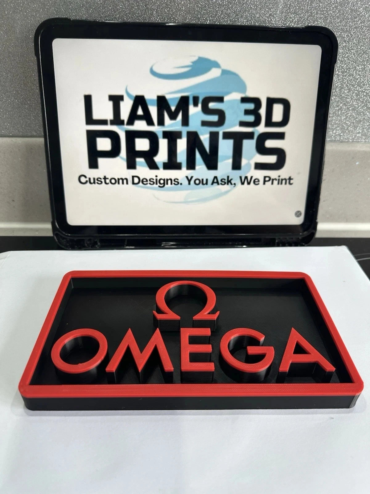 Decorative Omega Watch Brand Logo Sign Display Box Sign