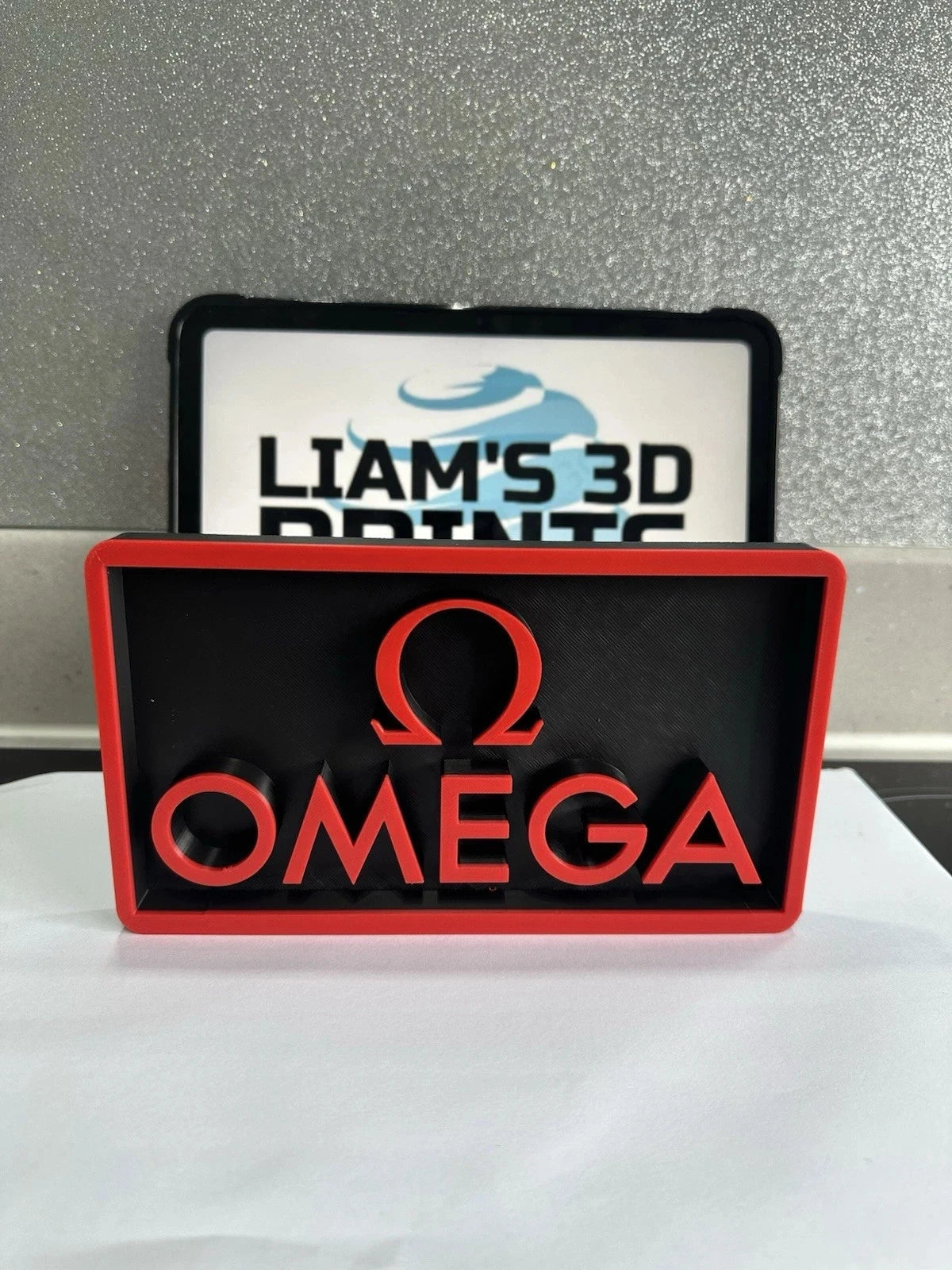 Decorative Omega Watch Brand Logo Sign Display Box Sign