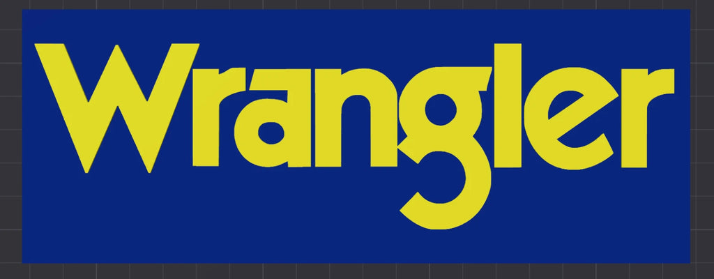 Decorative designer Wrangler logo Sign Display Clothing 3D Wall Plaque