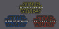 Decorative Disney Star Wars The Sequel Trilogy Films Self Standing Logo Signs
