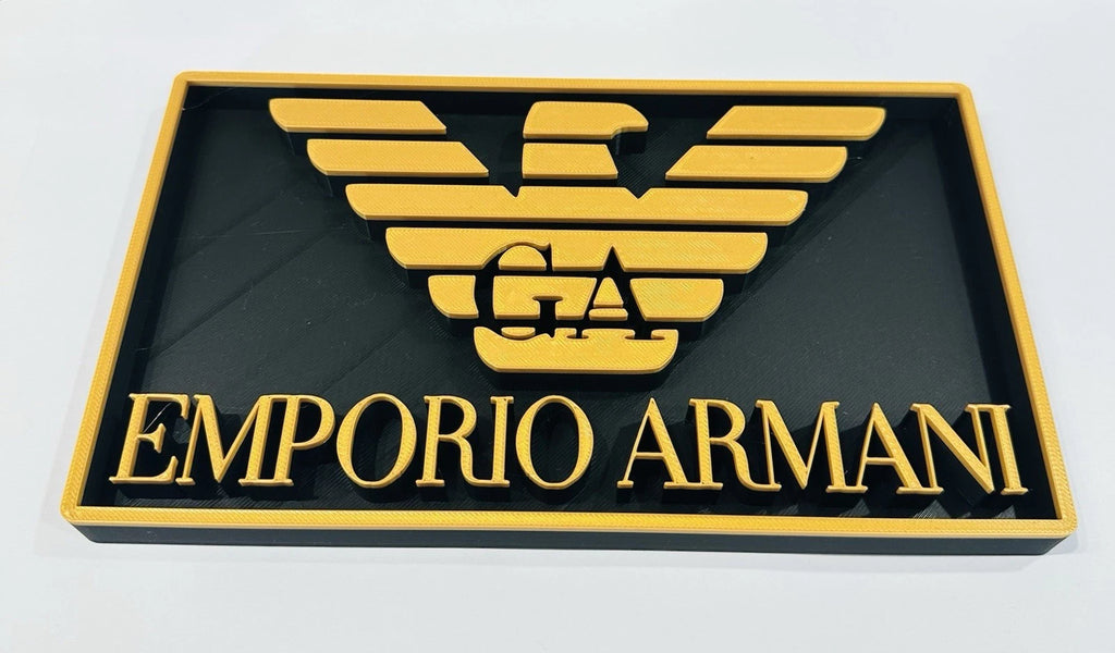 Decorative Designer Emporio Armani logo Sign Display two colour choice Mancave