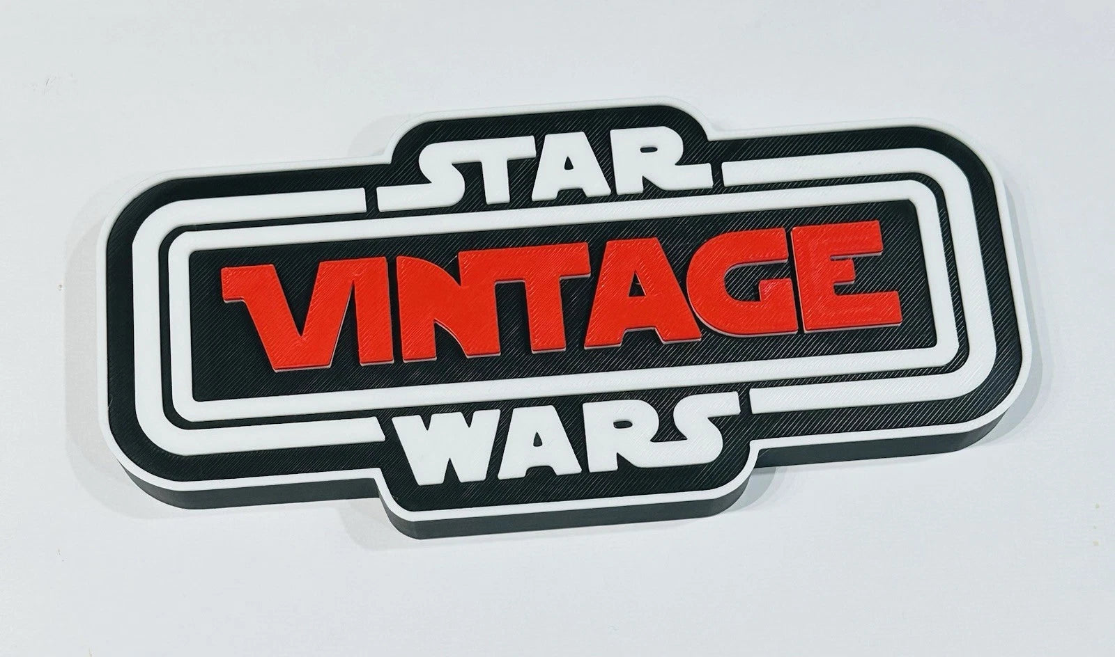 Decorative Star Wars Vintage logo Sign Display Self Standing Retro Toys Figures