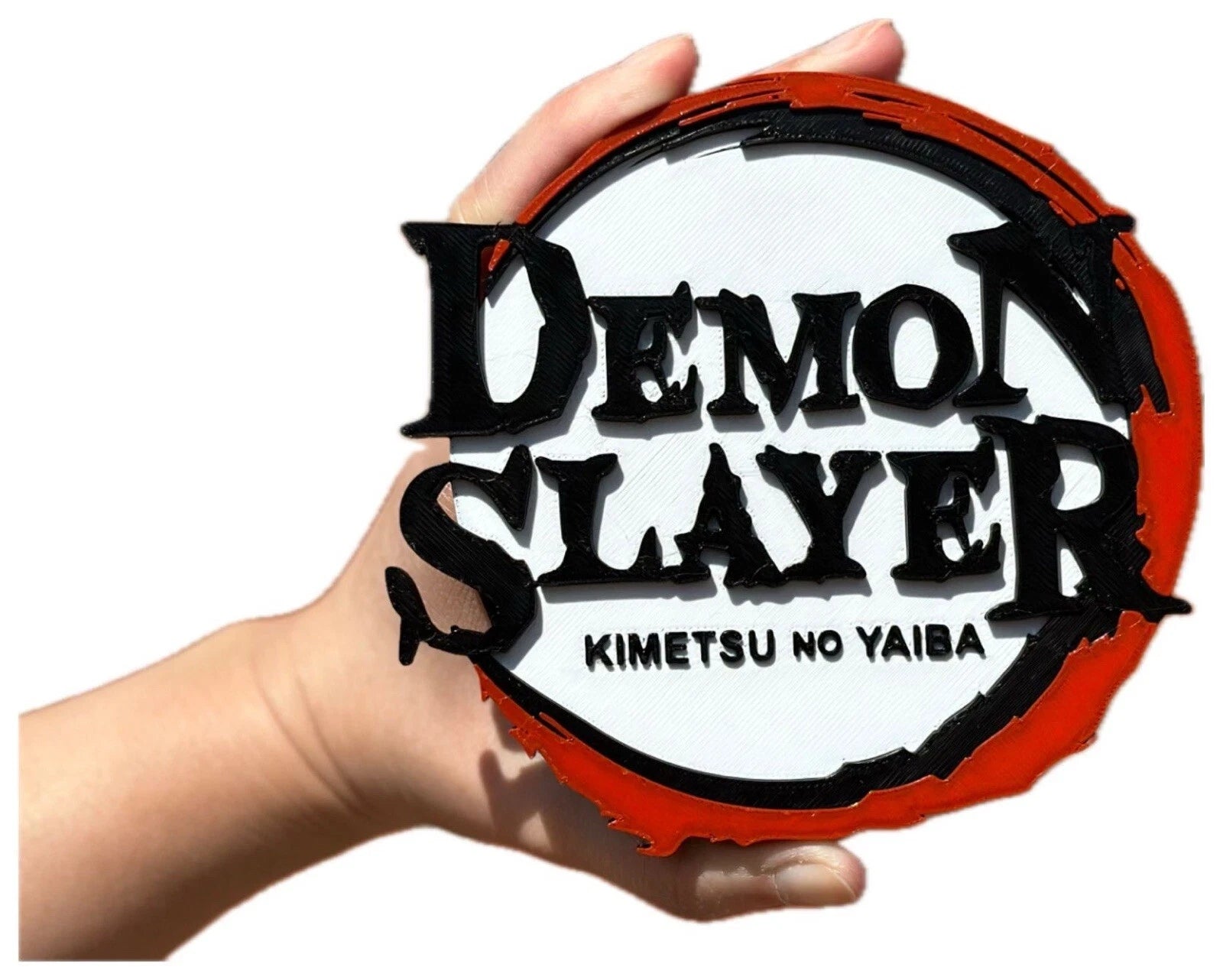 Decorative Demon Slayer Kimetsu No Yaiba Anime Logo 3D Print Wall Plaque