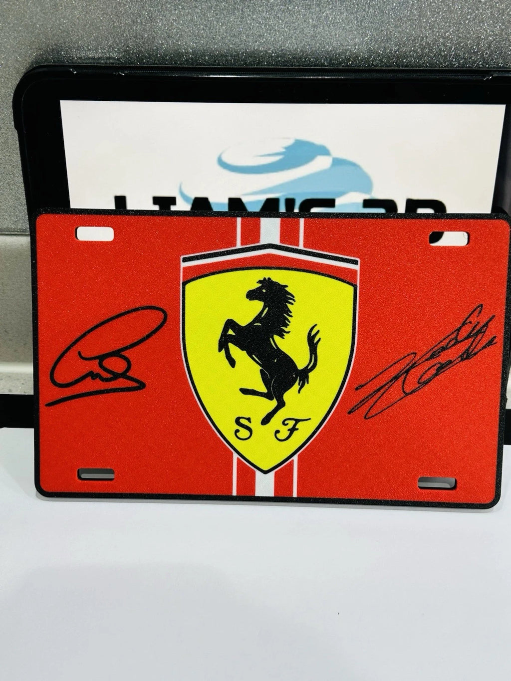 Decorative F1 Formula 1 Ferrari Wall Plaque Lewis Hamilton Charles Leclerc Sign