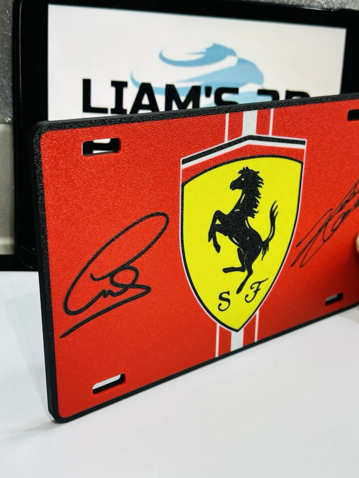 Decorative F1 Formula 1 Ferrari Wall Plaque Lewis Hamilton Charles Leclerc Sign