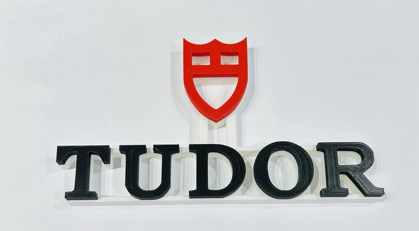 Decorative Tudor Watch Brand Logo Sign Display Table Stand